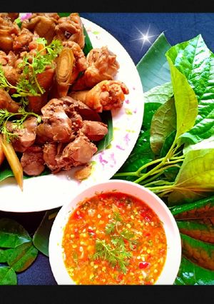 รูปของ ไก่ต้มน้ำปลา|สูตรใส่น้ำตาลอ้อย
