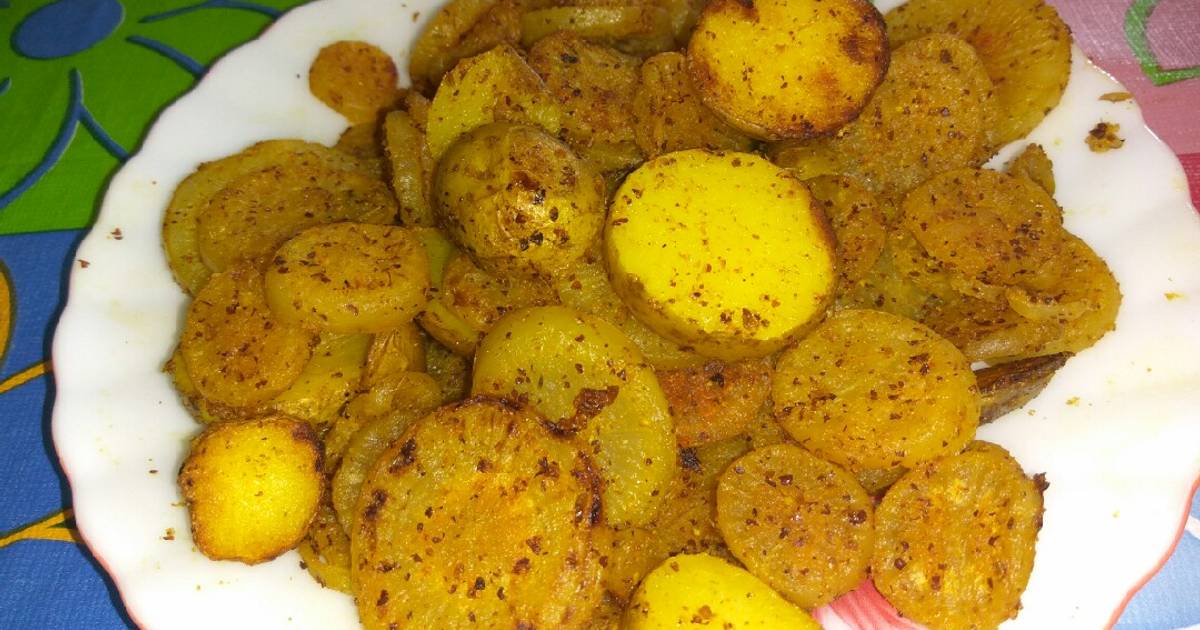 Sweet Radish and baby potatoes fry (using mustard paste and Jaggery