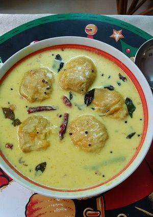 A picture of Ripe Mango curry(Mampazha pulisserry).