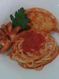 Troccoli con sugo di seppie ripiene