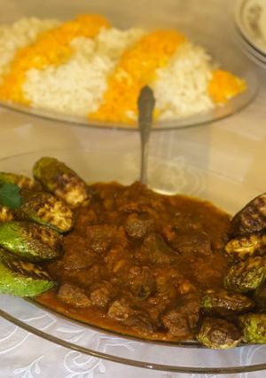 عکسی از دستور خورشت کدوسبز