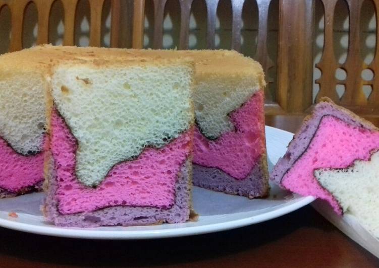 Cara Gampang meracik Chiffon Island Cake (putih telur) Anti Gagal