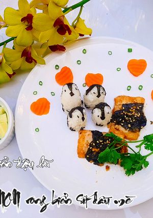 Hình của món Đậu hũ non rong biển tách muối cho bé 9m+.
