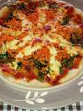 Pizza individual de perejil y zanahoria 🍕☘️🥕