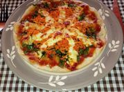 Una foto de pizza de zanahoria