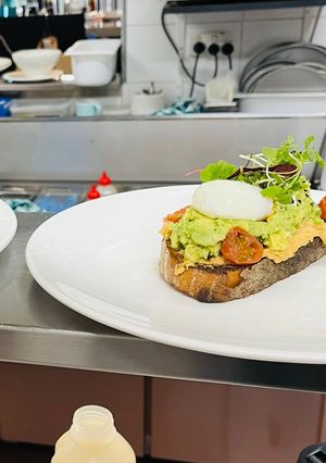 A picture of Avo on toast.