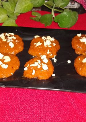 A picture of Orange burfi.
