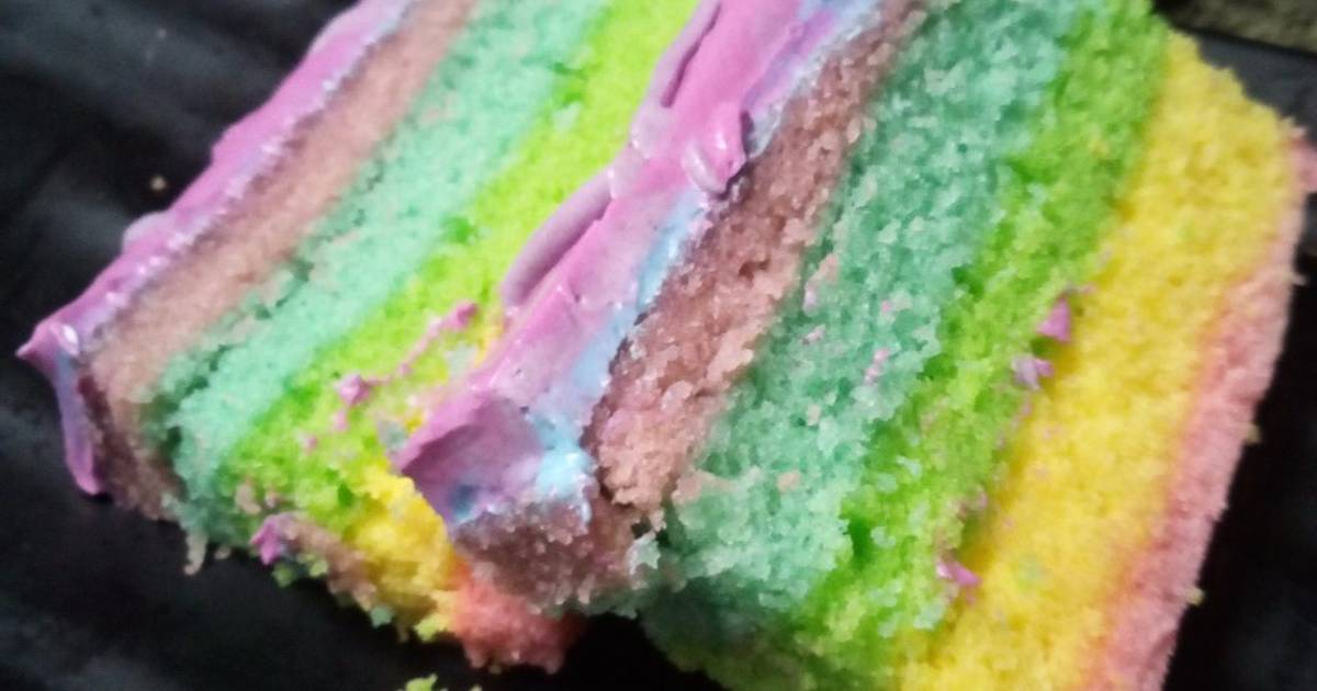 Resep Rainbow cake Ny. Liem oleh Ade Irene Cookpad