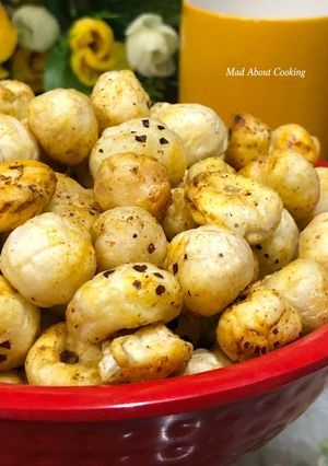 A picture of Phool Makhana Namkeen (Roasted Lotus Seeds or Foxnuts Snack) – Healthy Snack Recipe.