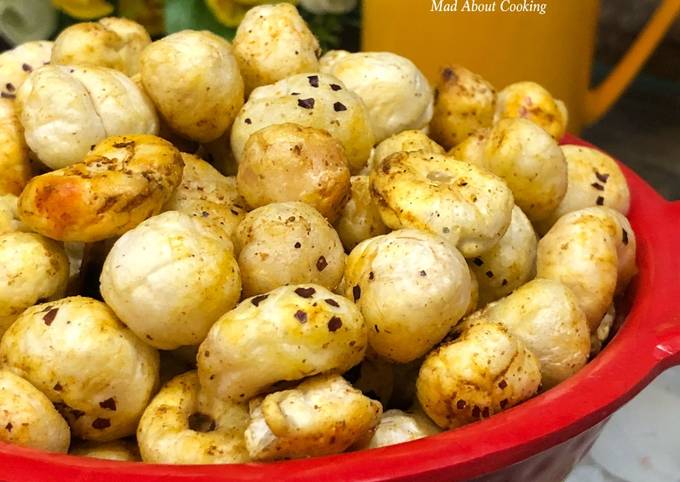 Phool Makhana Namkeen (Roasted Lotus Seeds or Foxnuts Snack) – Healthy Snack Recipe