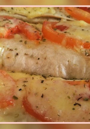 A picture of Fluffy's beef and peppers enchiladas.