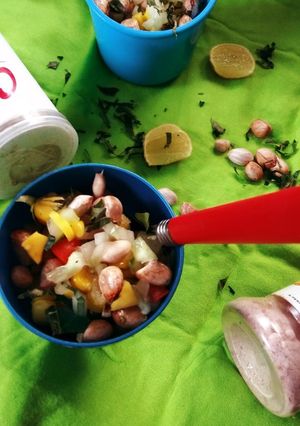 A picture of Peanut corn protein salad.
