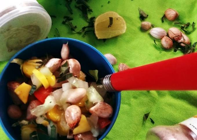 Peanut corn protein salad Recipe