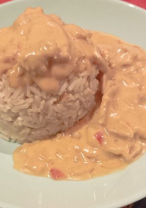 Una foto de Strogonoff de Pollo súper Fácil