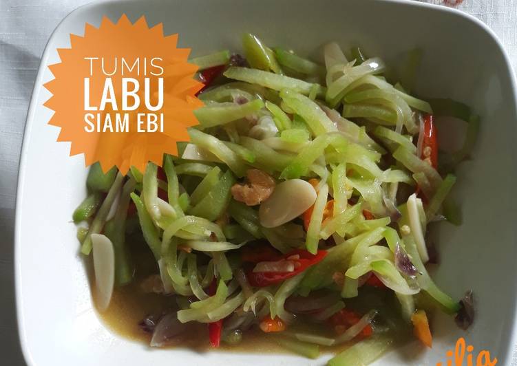 Resep Tumis Labu Siam Ebi, Enak