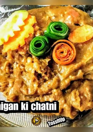 A picture of Eggplant Chutney(Baingan ki chutney).