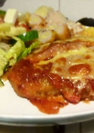 A picture of The Great Aussie Chicken Parmi (parmigiana).