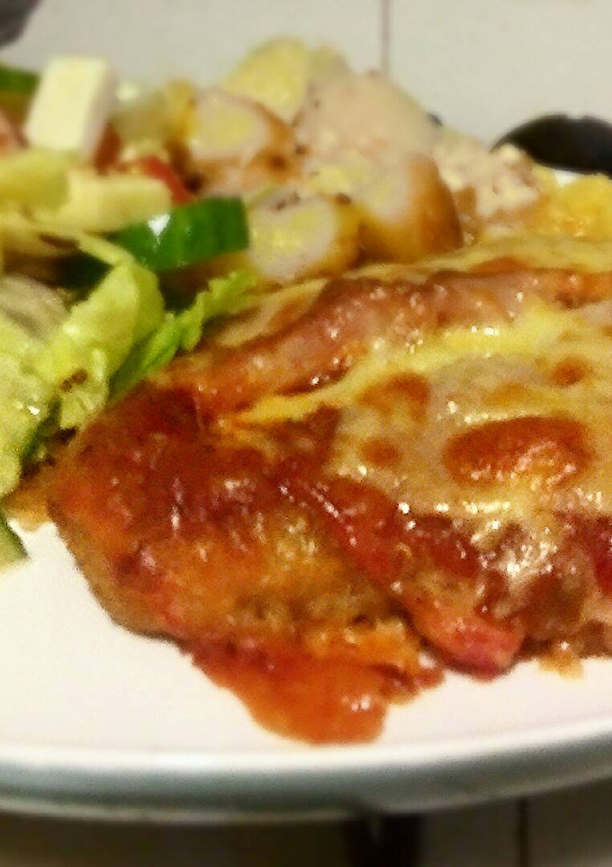 A picture of The Great Aussie Chicken Parmi (parmigiana).