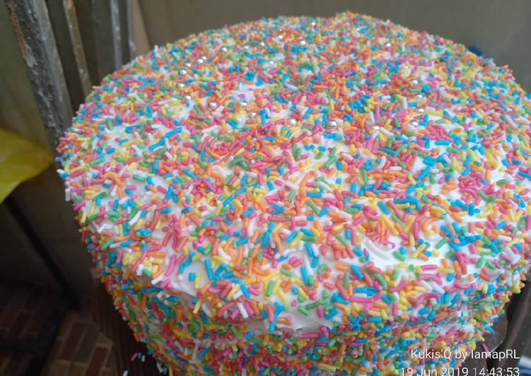 Resep Rainbow Checkerboard cake, Menggugah Selera