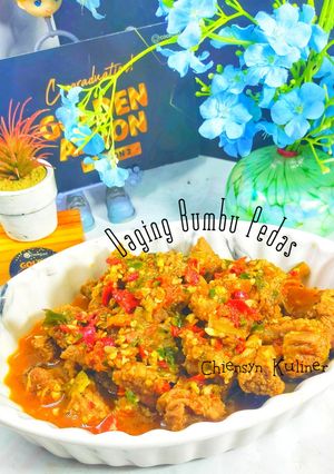 Foto resep Daging Bumbu Pedas