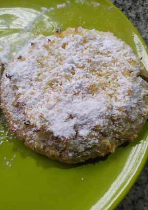 Una foto de Torta de coco y crema pastelera