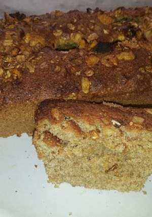 Una foto de Budín de harina integral con granola