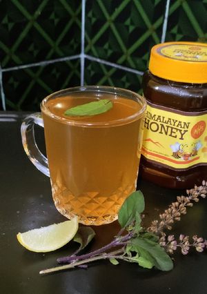 A picture of Holy Basil (Tulsi) masala Chai.
