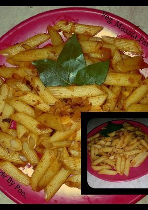 A picture of Veg. Pasta  (Indian Style).