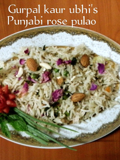 A picture of Punjabi rose pulao 🌹🍚.