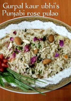 A picture of Punjabi rose pulao 🌹🍚.