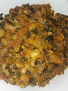 Paten wake mai dankalin hausa da ugu ainihin hoton girkin