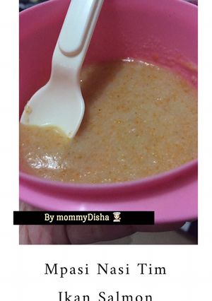Foto resep Mpasi nasi tim ikan salmon