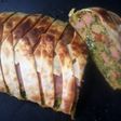 Tarta trenza fácil de verduras y salchichas