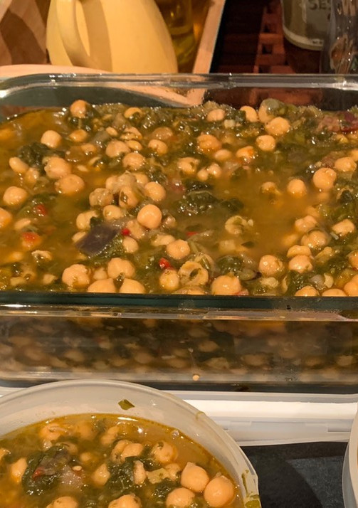 Una foto de Garbanzos con verduras en olla express (Moulinex cookeo)