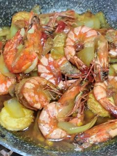 Foto resep Udang Saus Tiram plus Tofu