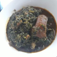 A picture of Afang soup.
