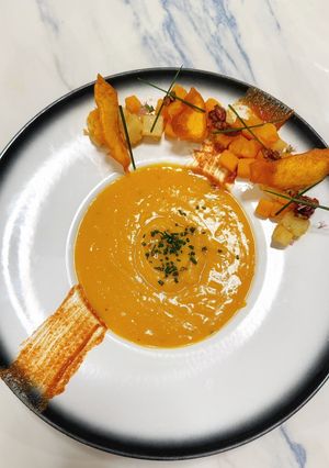 A picture of Pumpkin and Miso Soup.