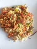 Salteado vegetariano c/ tofu y couz couz