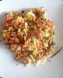 Salteado vegetariano c/ tofu y couz couz