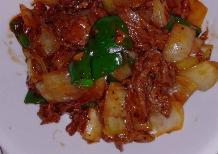 Daging sapi black pepper(lada hitam)