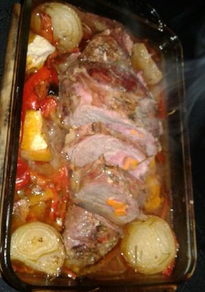 Una foto de Palomita mechada al horno