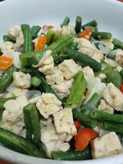 Foto resep Tumis tempe kacang panjang