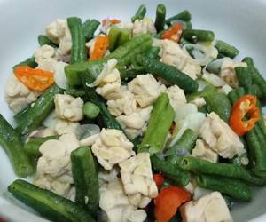 Siap Saji Tumis tempe kacang panjang Gurih Mantul Siap Saji Tumis tempe kacang panjang Gurih Mantul
