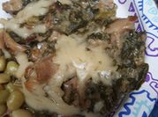 A picture of chicken thighs parmesan