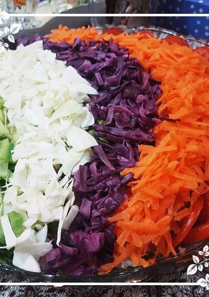 عکسی از دستور تزیین سالاد...🥗