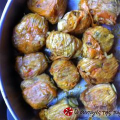 A picture of Zucchini flowers in the oven.