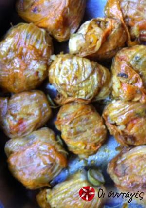 A picture of Zucchini flowers in the oven.
