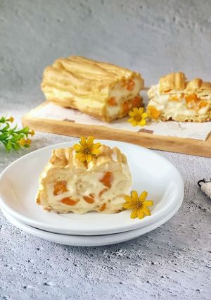 Foto resep Soes Gulung (Diplomat Cream dan Mangga)