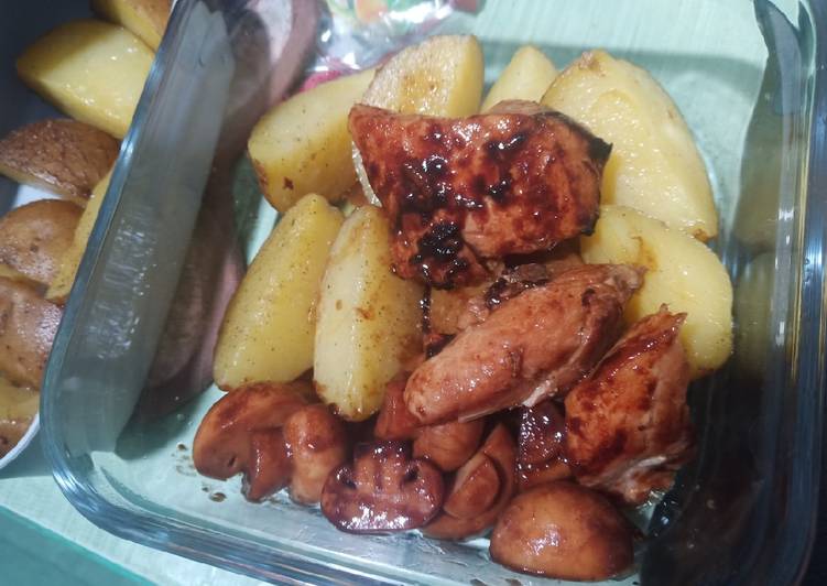 Langkah Mudah untuk Membuat Meal Prep - Teriyaki and Chicken Mushroom Anti Gagal