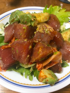 A picture of Tuna kimchi.